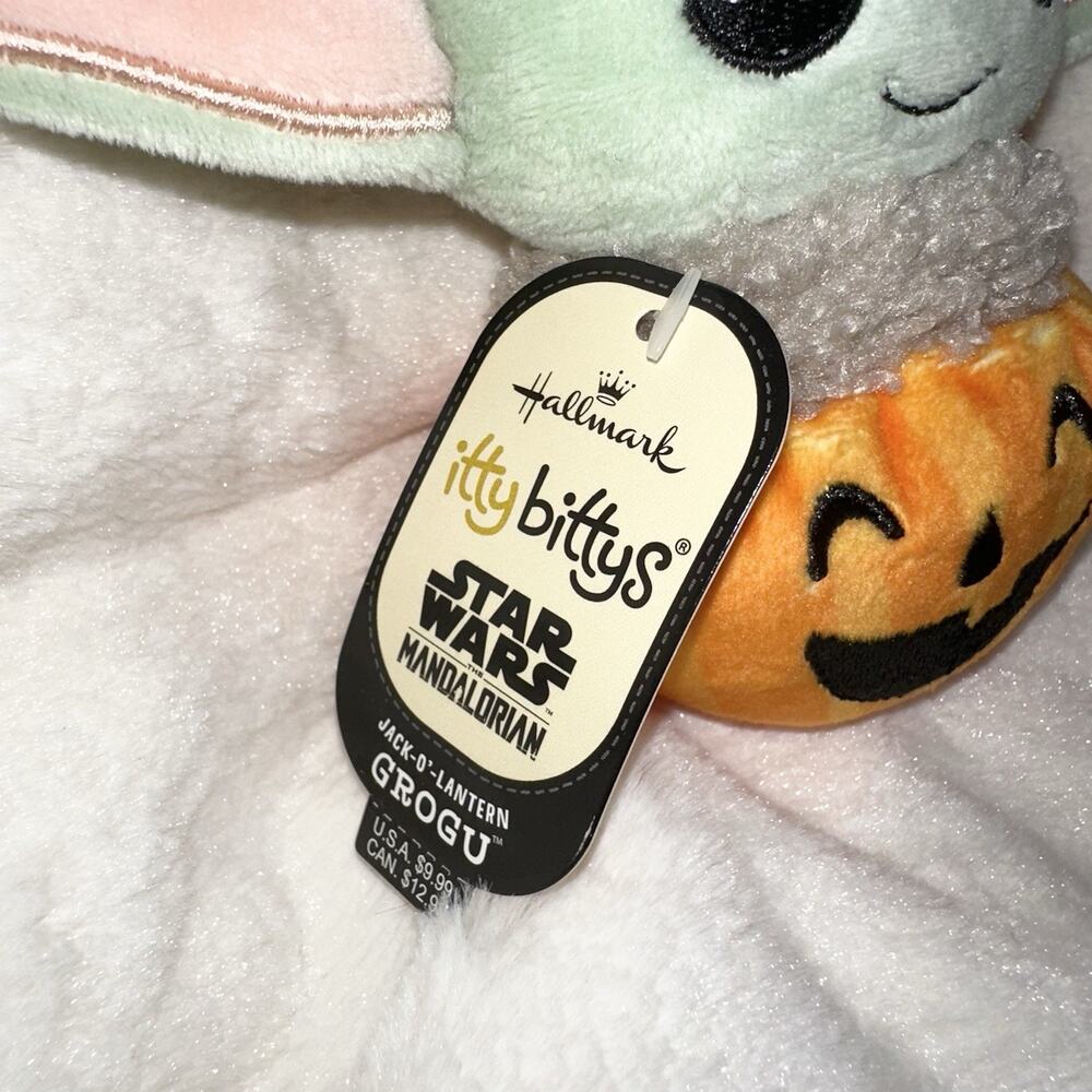 Grogu The Mandalorian Mini Plush Jack-O’-Lantern Hallmark Itty Bittys Halloween - Picture 2 of 6